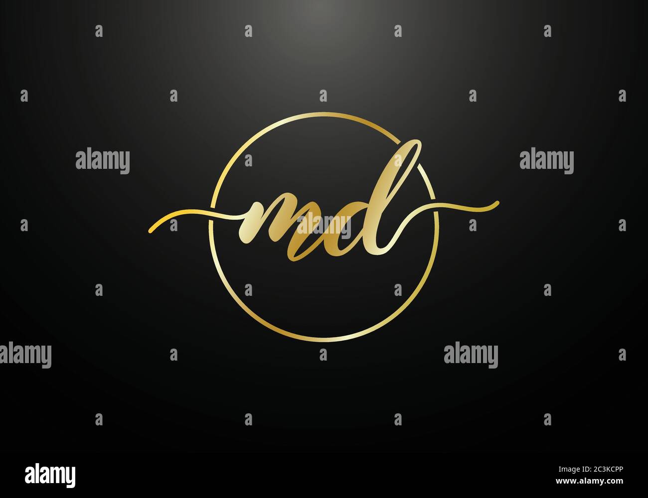 Initial Monogram Letter M D Logo Design Vector Template. M D Letter ...