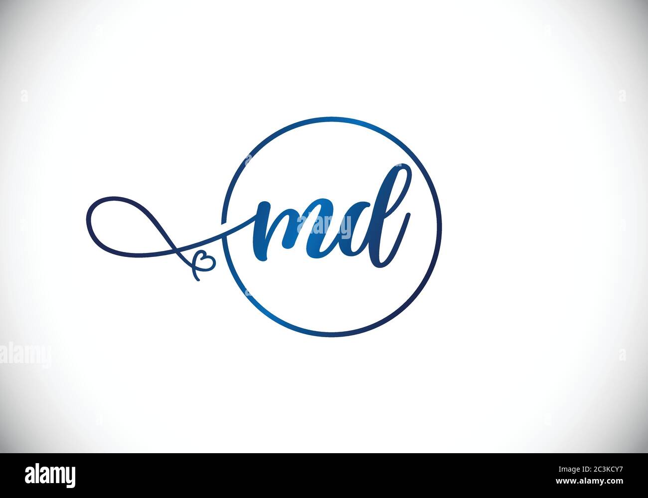 Initial Monogram Letter M D Logo Design Vector Template. M D Letter ...