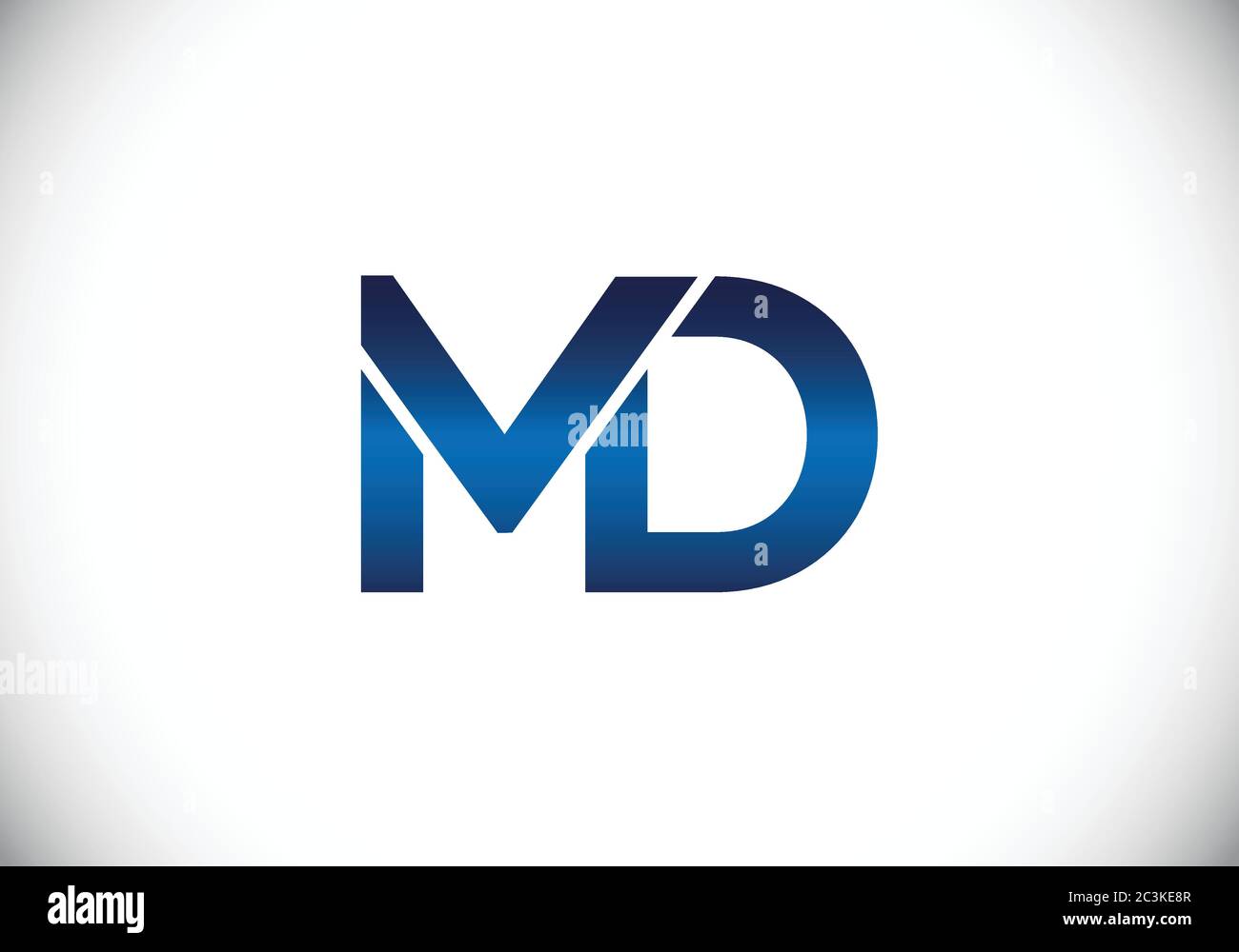 Initial Monogram Letter M D Logo Design Vector Template. M D Letter ...
