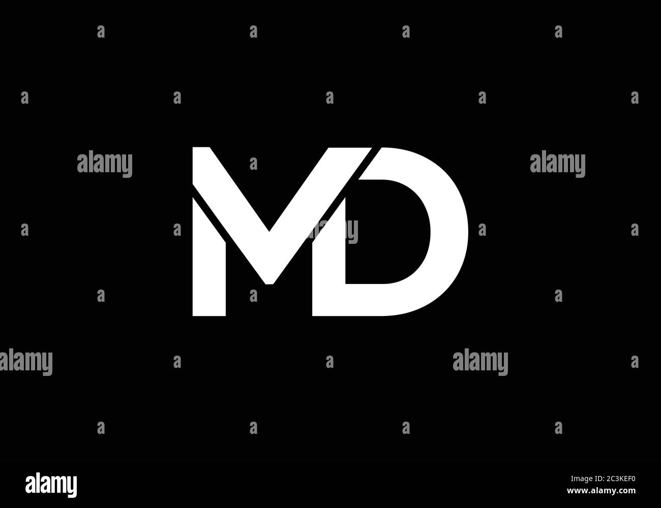 Initial Monogram Letter M D Logo Design Vector Template. M D Letter ...