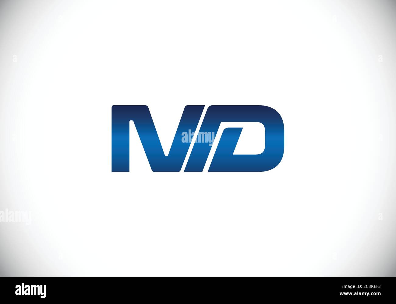 Initial Monogram Letter M D Logo Design Vector Template. M D Letter Logo Design Stock Vector
