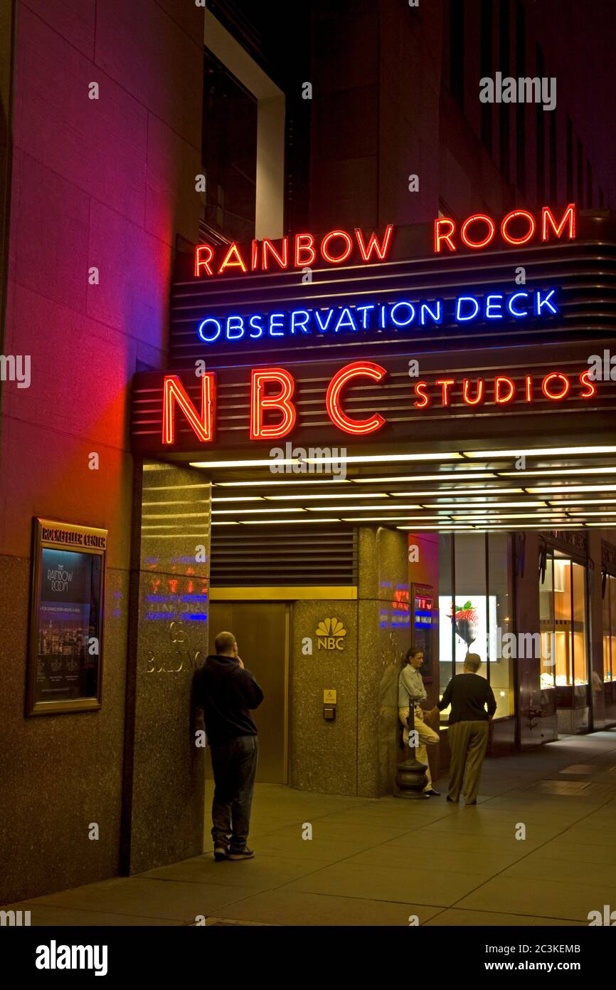 NBC Studios, Midtown Manhattan, New York City, New York, USA Stock
