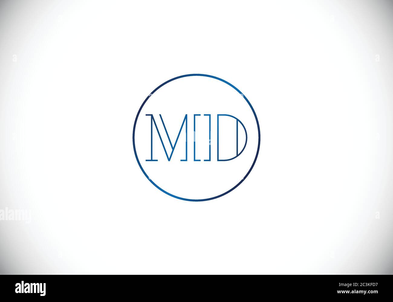 Initial Monogram Letter M D Logo Design Vector Template. M D Letter ...