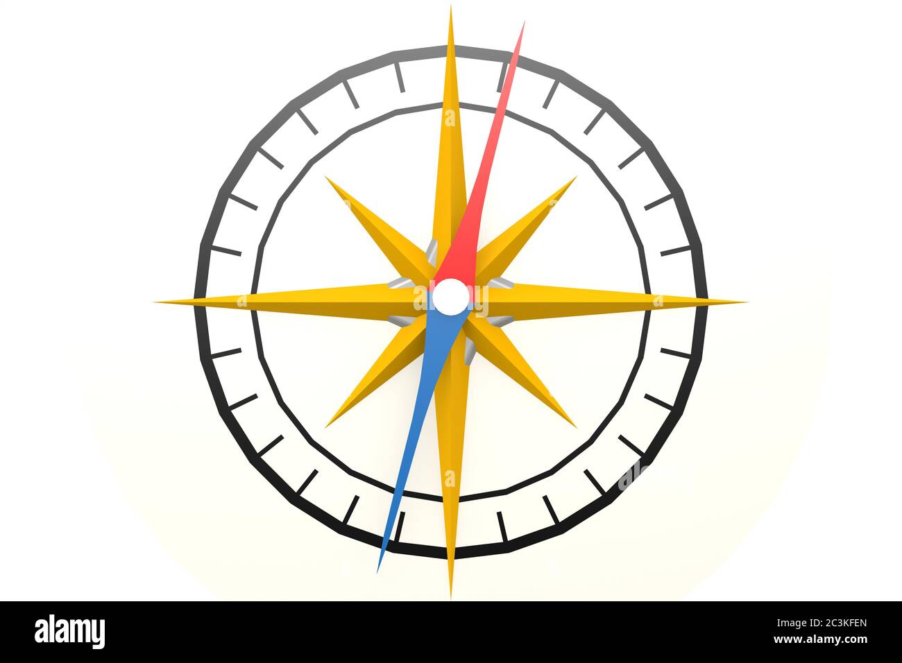 Isolated compass on white, business concept, 3D rendering Stock Photo ...