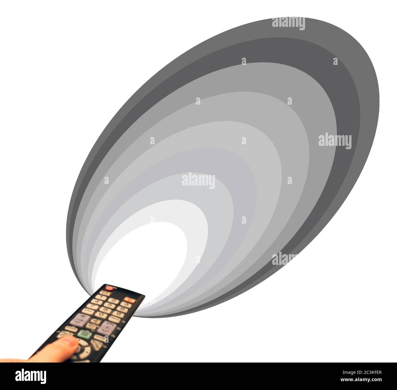 TV remote controller on a white background Stock Photo