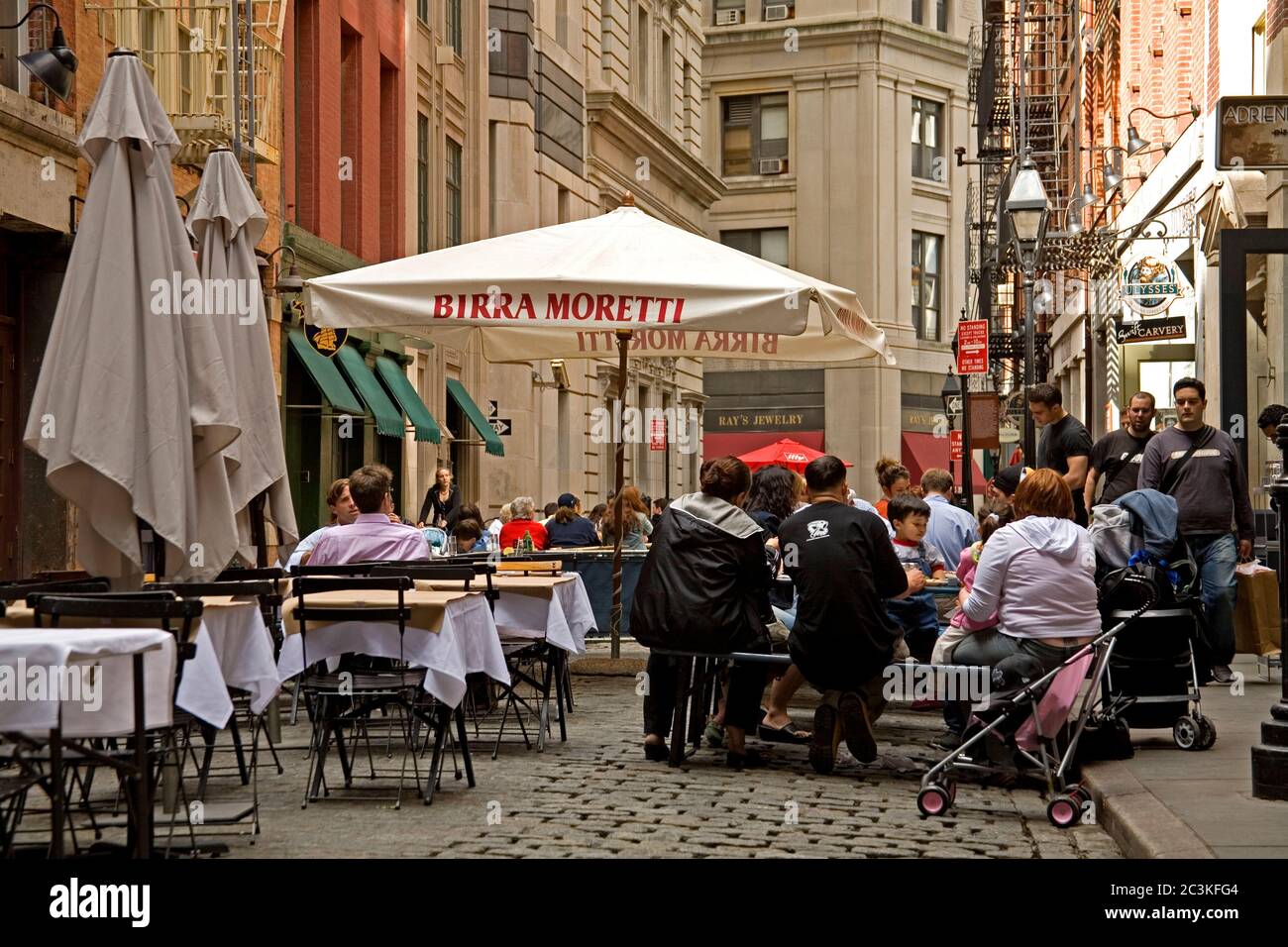 Outdoor Dining on Stone Street, Lower Manhattan, New York City, New