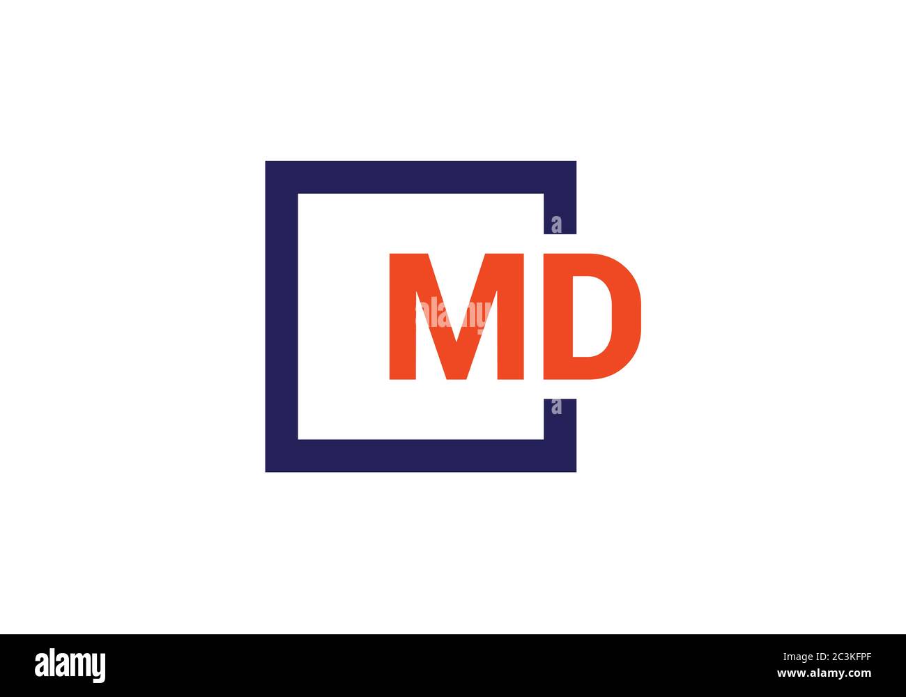 Initial Monogram Letter M D Logo Design Vector Template. M D Letter ...
