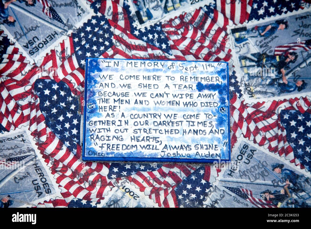 September 11th Memorial, Battery Park, New York City, New York, USA Stock Photo