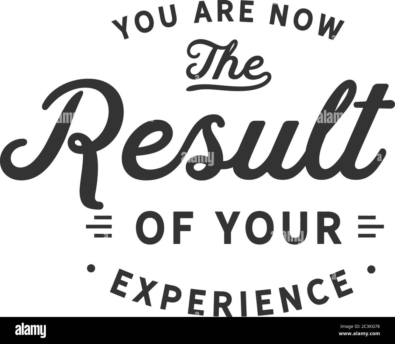 You are now the result of your experience Stock Vector Image & Art Alamy