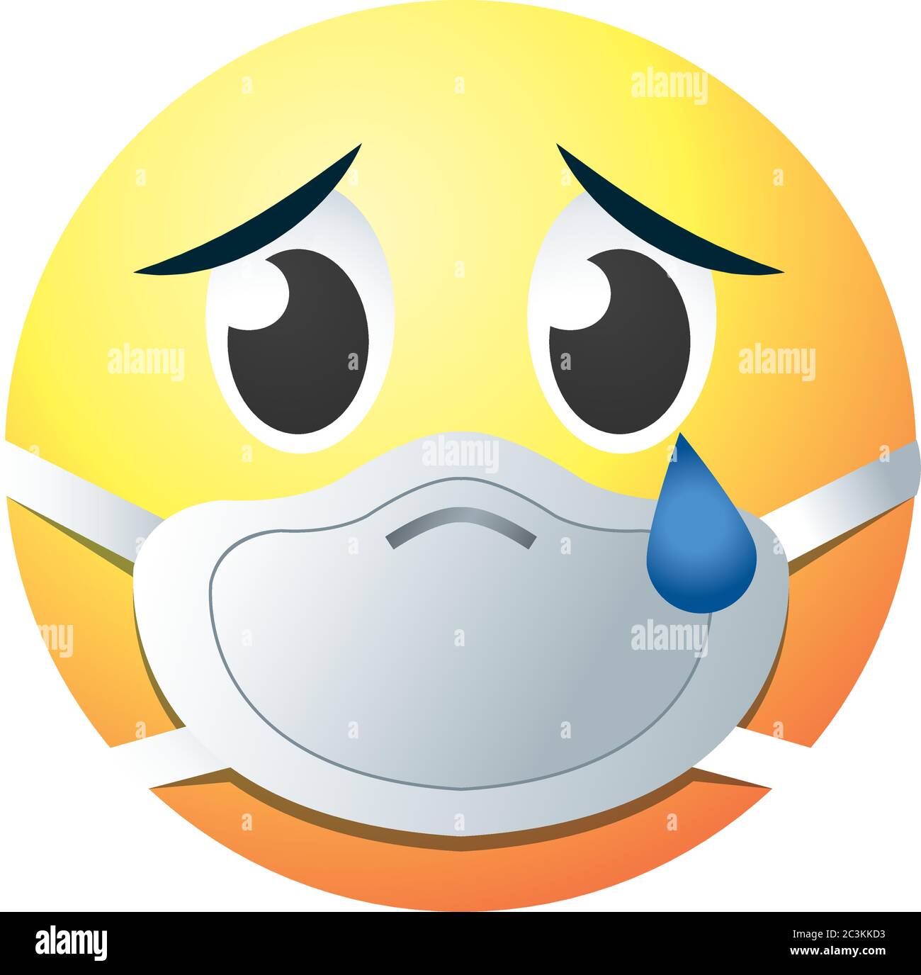 Atticus artilleri mastermind crying emoji with mask gradient style icon design of medical care and covid  19 virus theme Vector illustration Stock Vector Image & Art - Alamy