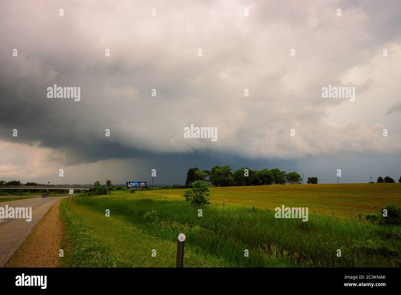 Shelf Cloud of a Severe Thunderstorm Stock Photo