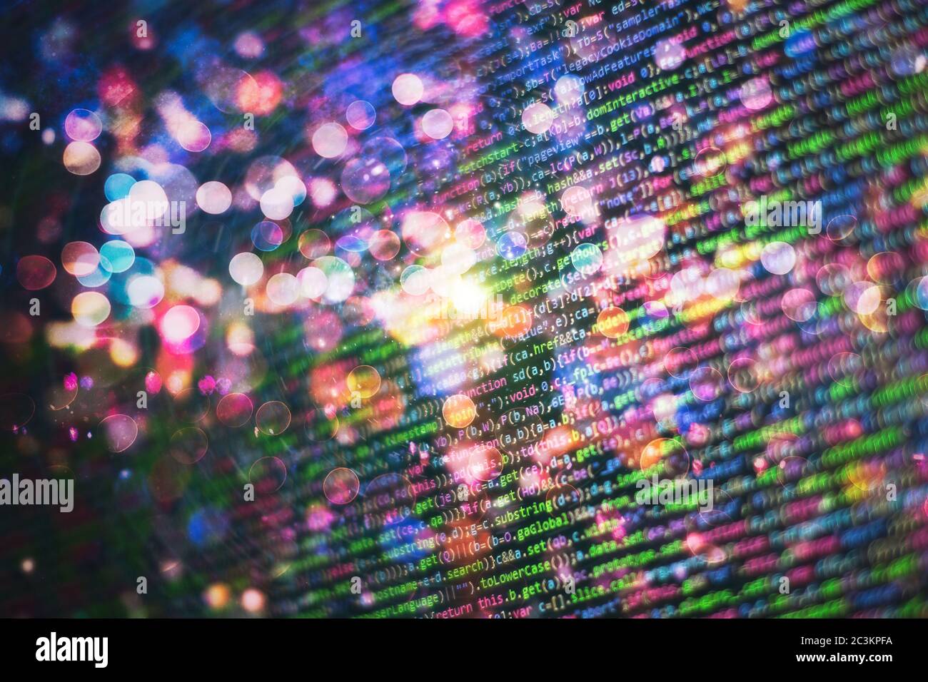 Web programming functions on laptop on laptop. IT business. Python code ...