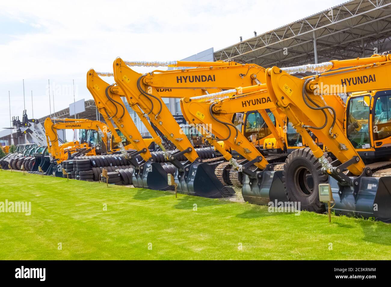 Hyundai Excavator High Resolution Stock Photography And Images Alamy