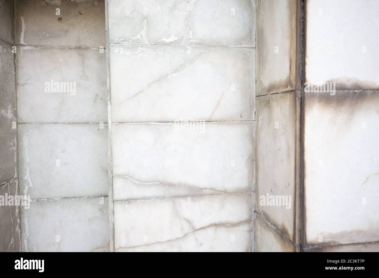 Marble tiles seamless wall texture patterned background close up Stock Photo