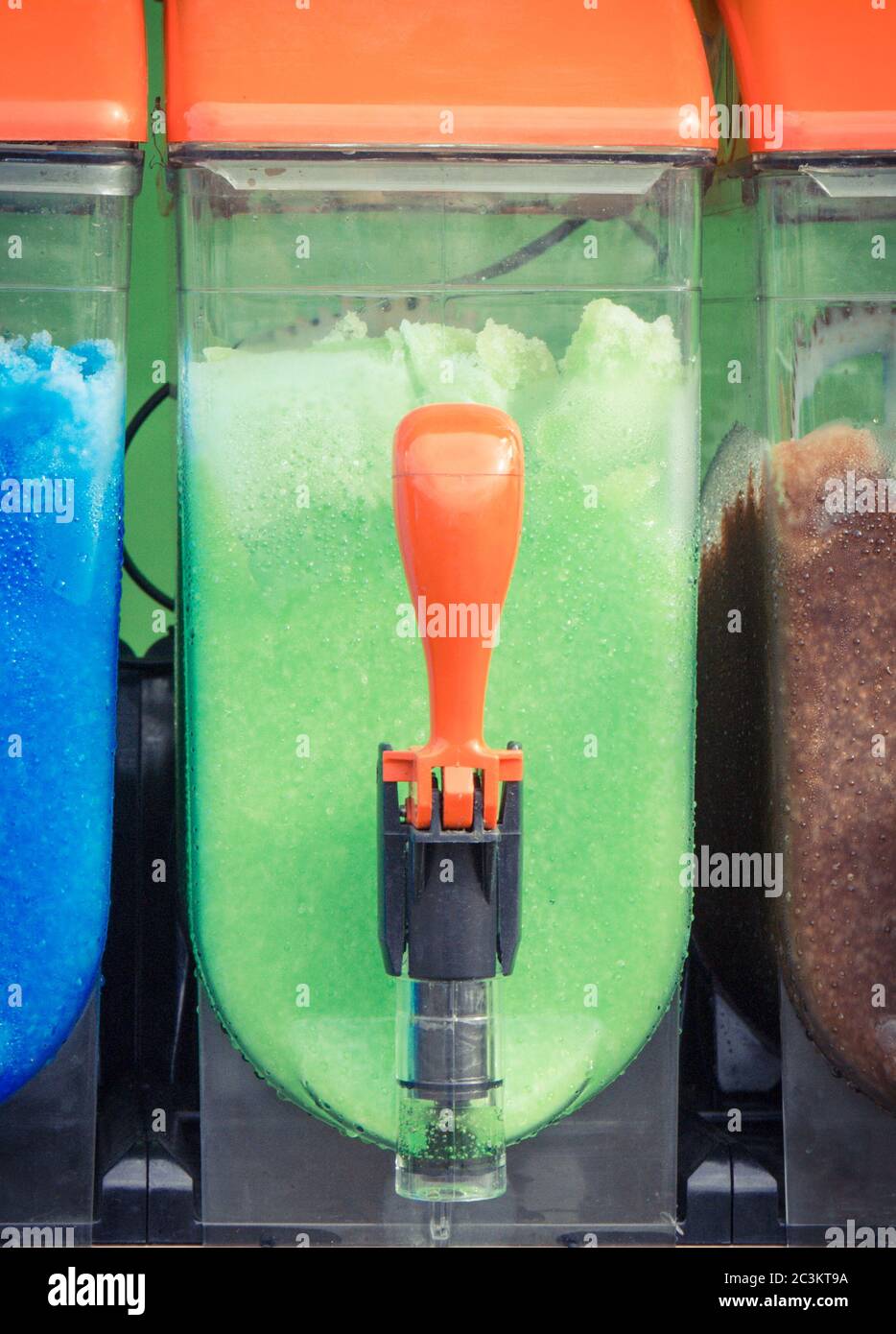 Machine for making ice cream smoothie drinks. Cold dessert with different tastes Stock Photo Alamy