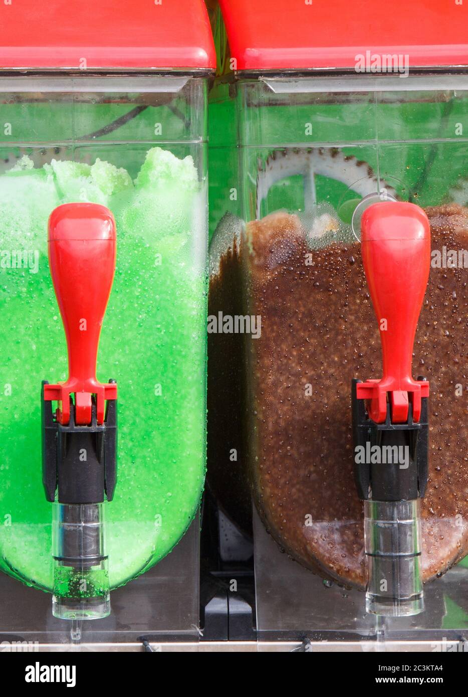 Machine for making ice cream smoothie drinks. Cold dessert with different tastes Stock Photo Alamy