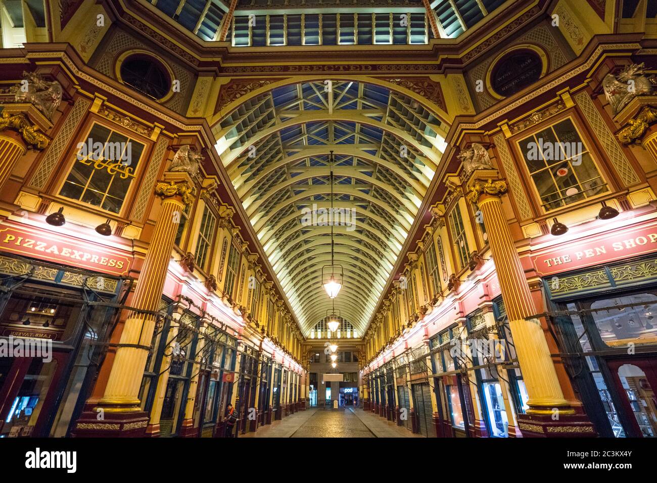 Harry Potter style lanes at famous Leadenhall Market in London