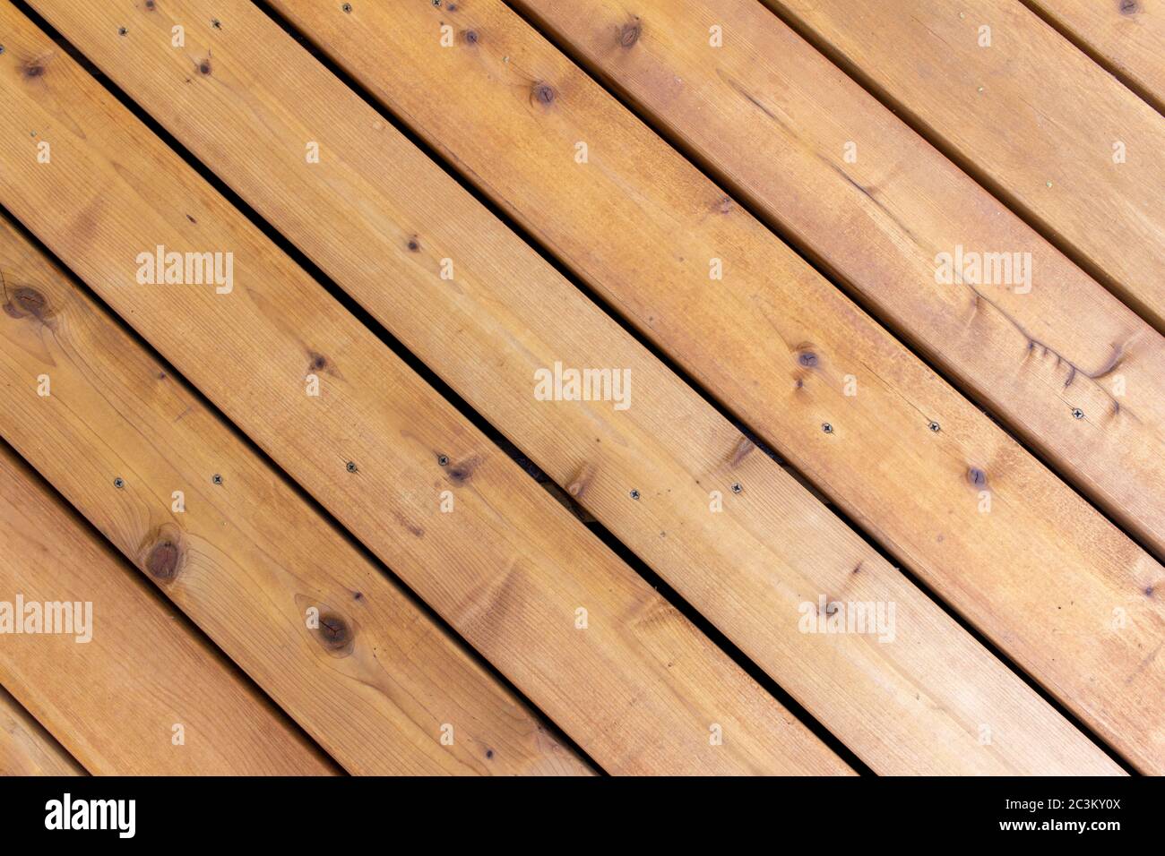 Background of wooden slats. Natural wooden plank on the wall diagonally.  texture for background Stock Photo - Alamy