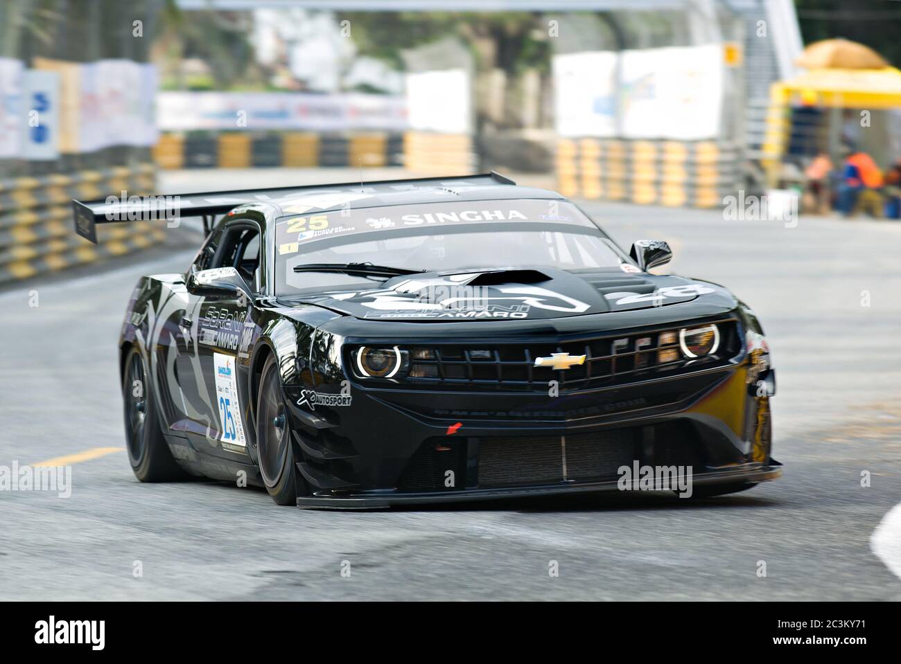 BANG SAEN - DECEMBER 13: Tomas Enge from the Czech Republic in his Chevrolet  Camaro GT3, winning a race during Bang Saen Speed Festival at Bang Saen  Stock Photo - Alamy