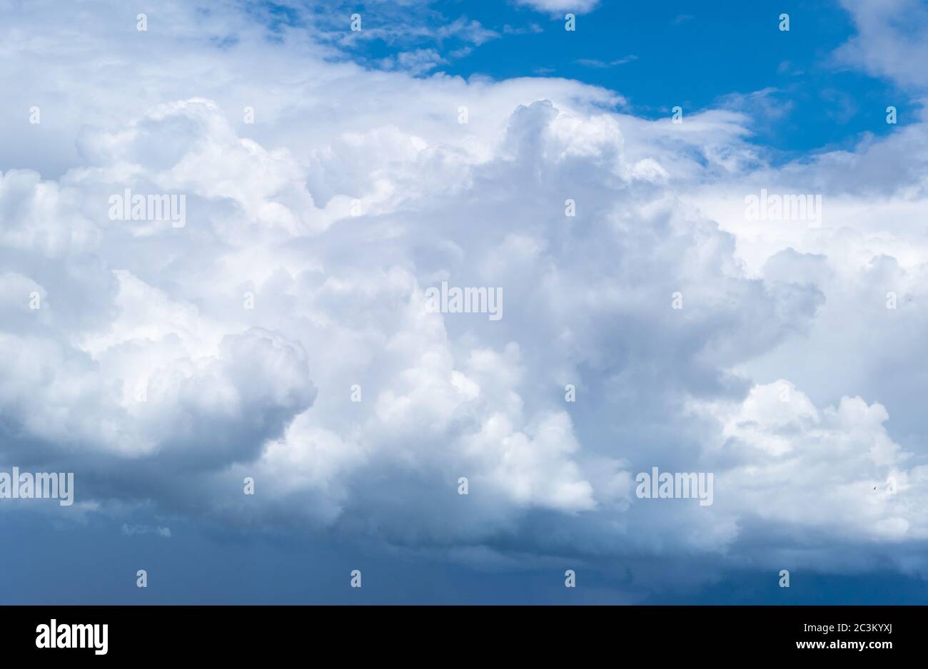 Cloudy sky, clouds in the blue sky, Bavaria, Germany, Europe Stock Photo