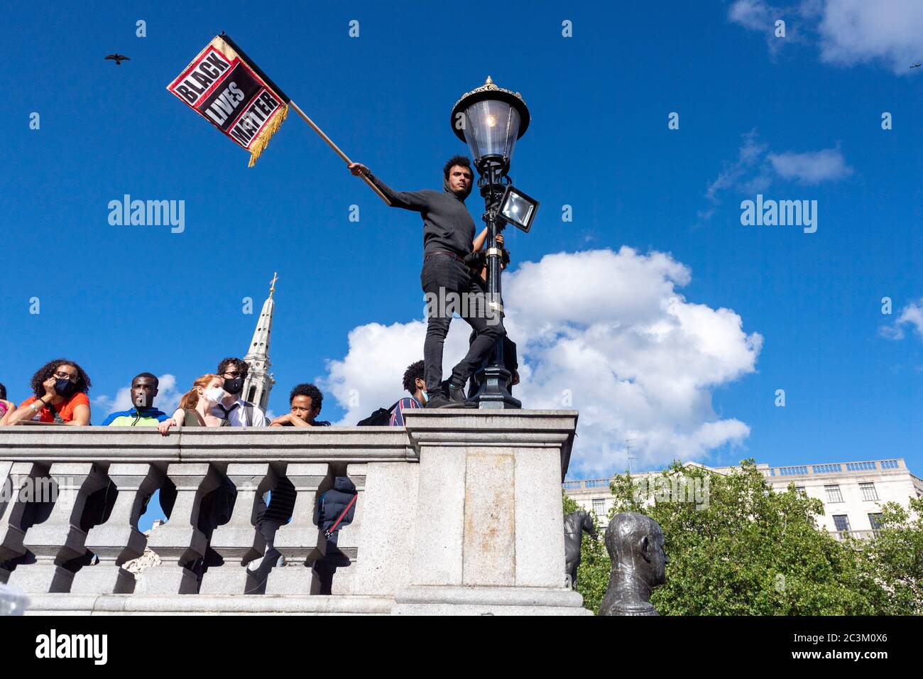 London, Britain. 20th June, 2020. Demonstrators take part in an anti-racism protest in London, Britain, on June 20, 2020. Credit: Ray Tang/Xinhua/Alamy Live News Stock Photo