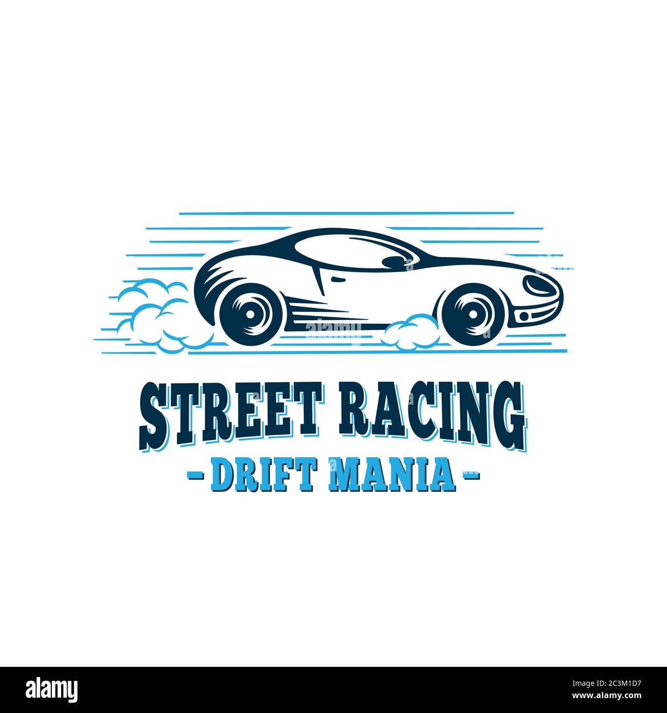Sport car. Street racing design template. Drift mania. Vector and illustrations. Stock Vector