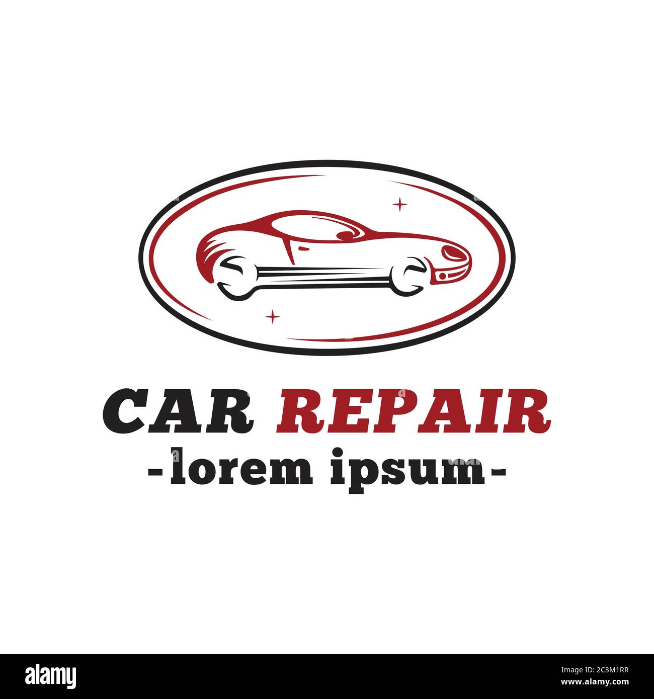 Car repair logo design template. Vector and illustration Stock Vector