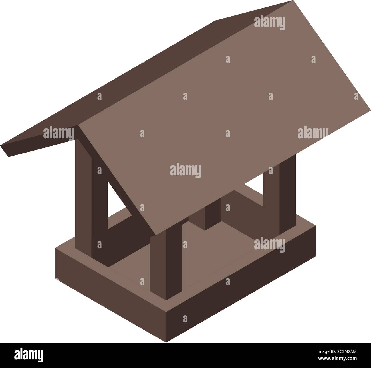 Home bird feeder icon, isometric style Stock Vector