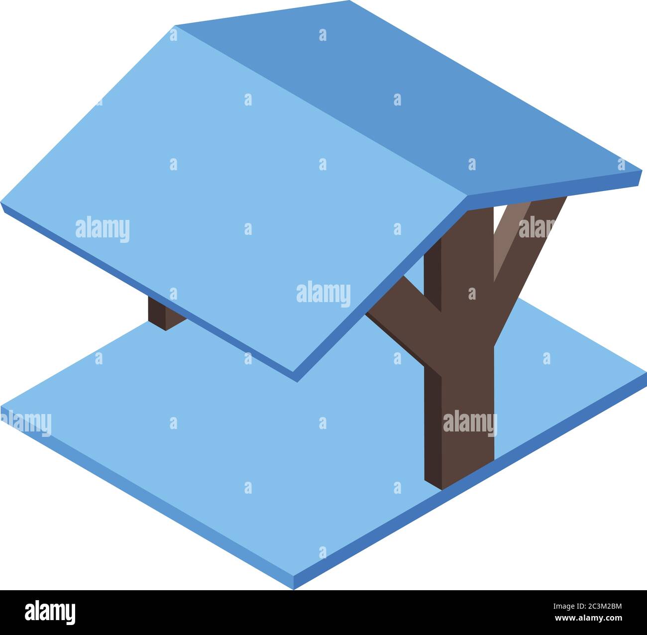 Park bird feeder icon, isometric style Stock Vector
