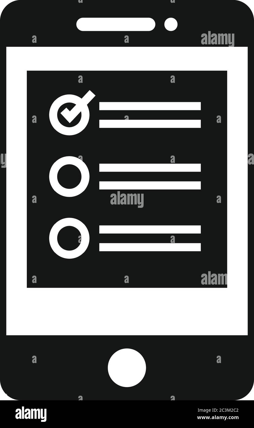 Smartphone Online Survey Icon Simple Illustration Of Smartphone Online Survey Vector Icon For Web Design Isolated On White Background Stock Vector Image Art Alamy