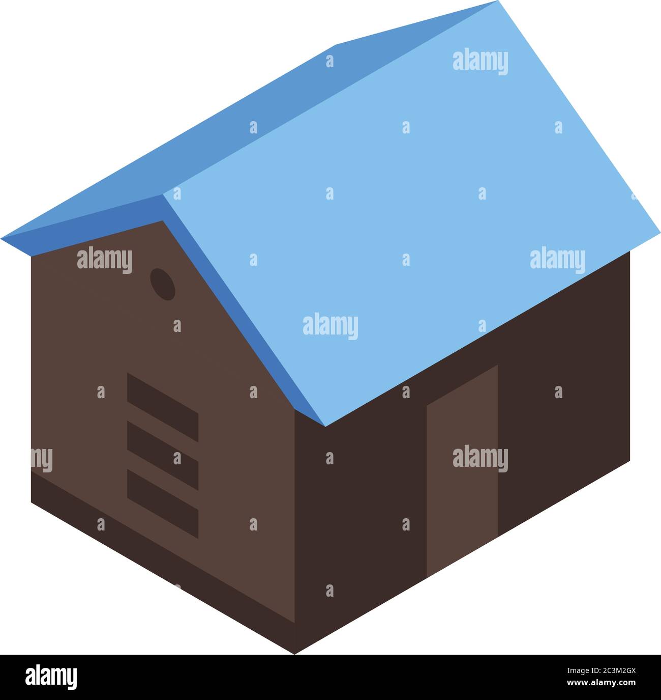 Bird feeder house icon, isometric style Stock Vector