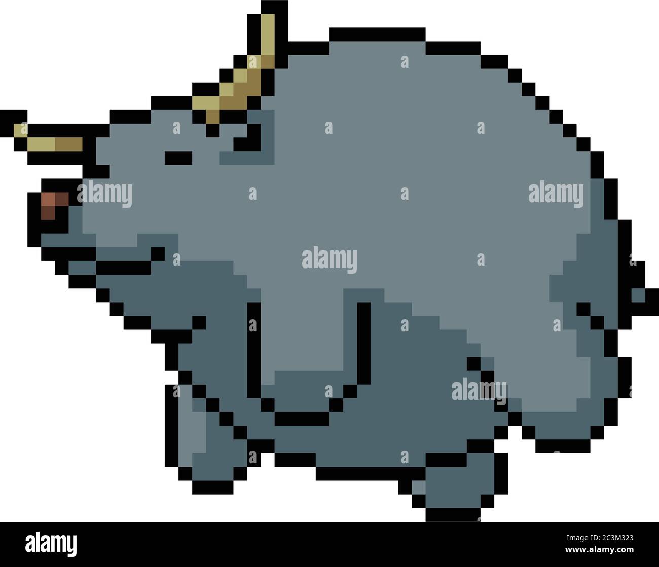 Limited konvergens Det vector pixel art fat buffalo isolated cartoon Stock Vector Image & Art -  Alamy