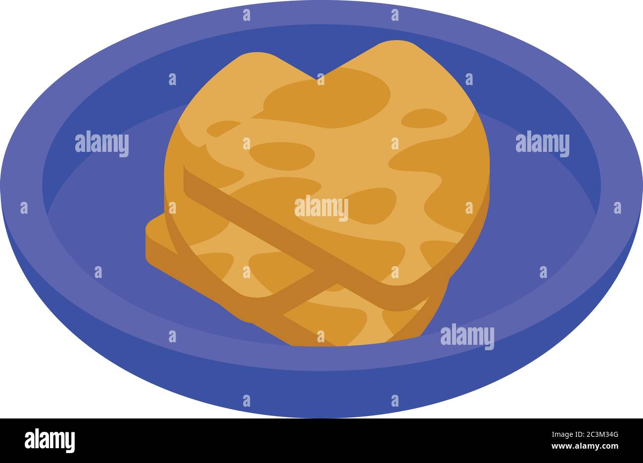 Samosa indian dish icon, isometric style Stock Vector