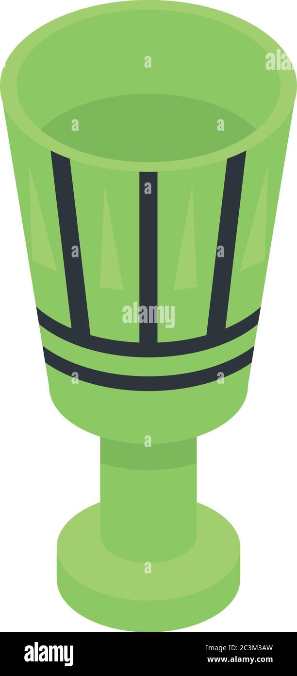 Pharaoh green cup icon, isometric style Stock Vector