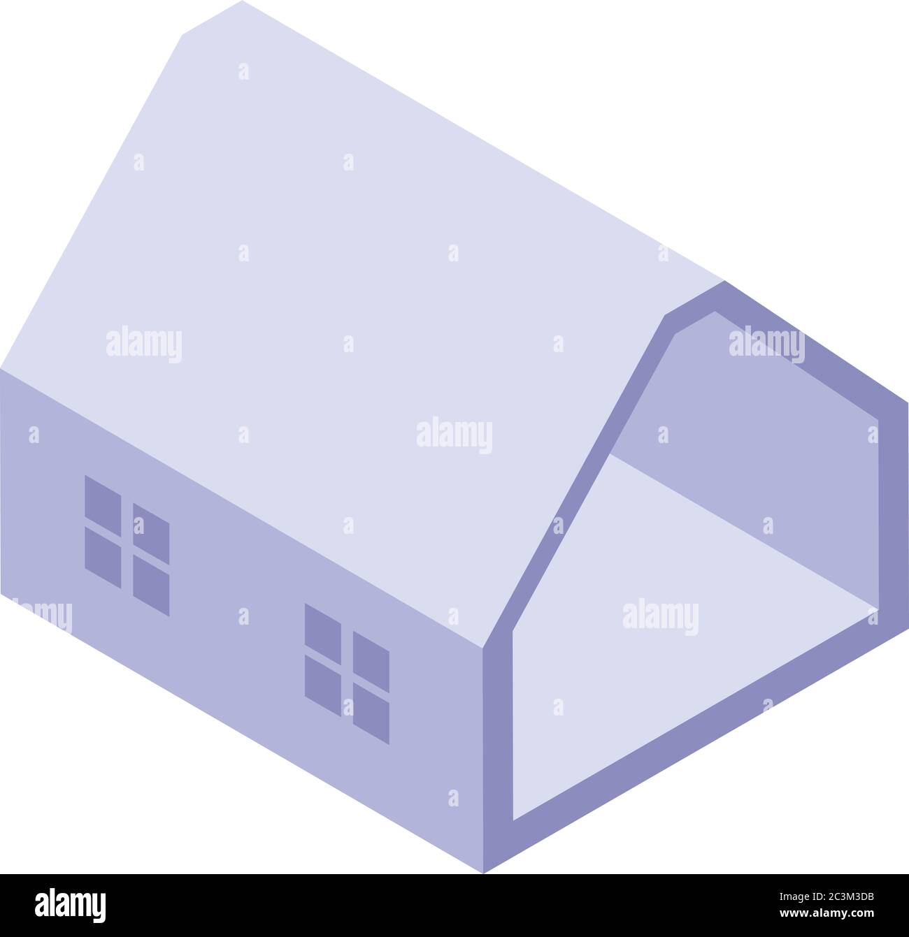 Paper bird feeder icon, isometric style Stock Vector