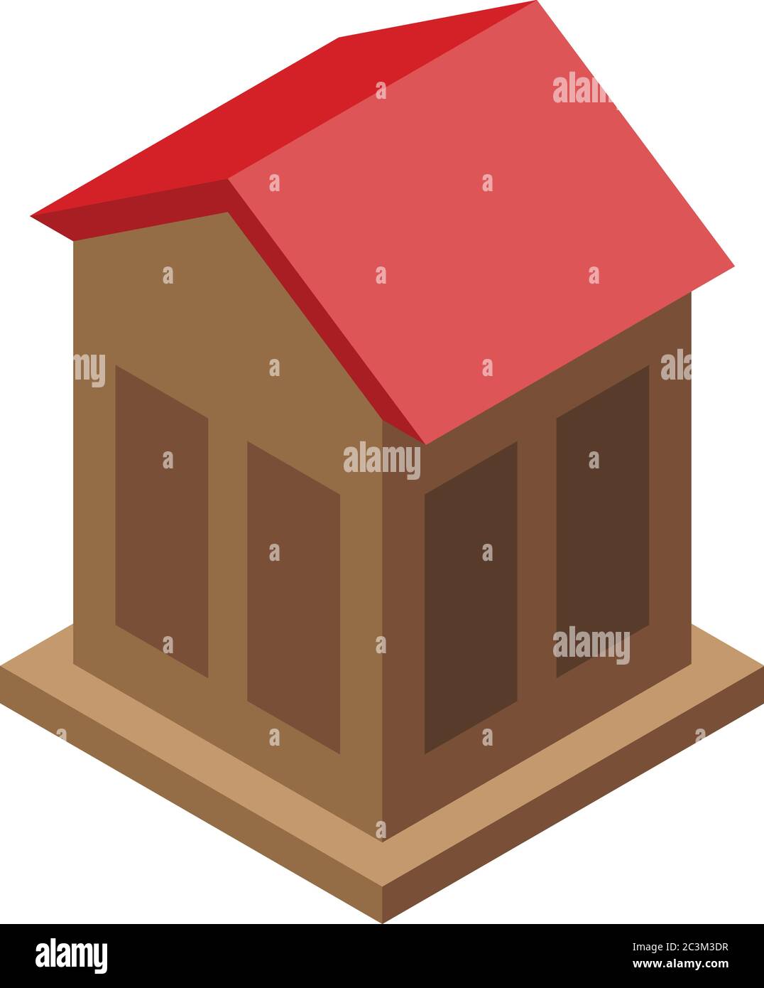 Forest bird feeder icon, isometric style Stock Vector