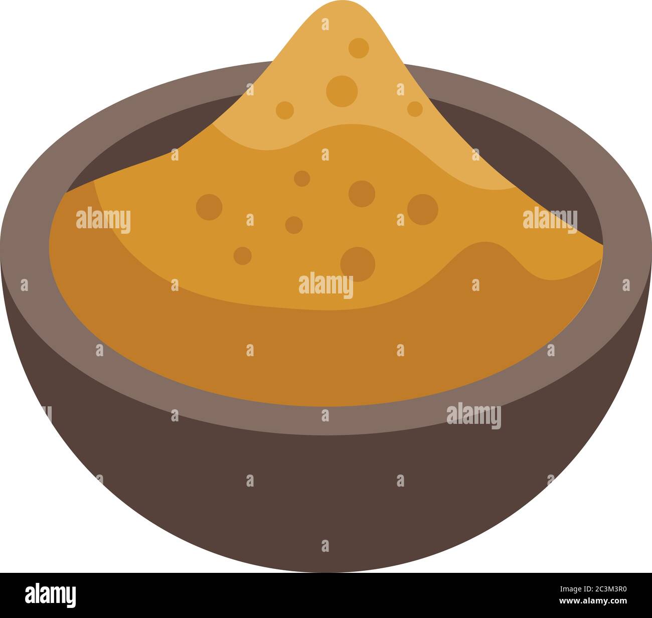 Condiment bowl icon, isometric style Stock Vector