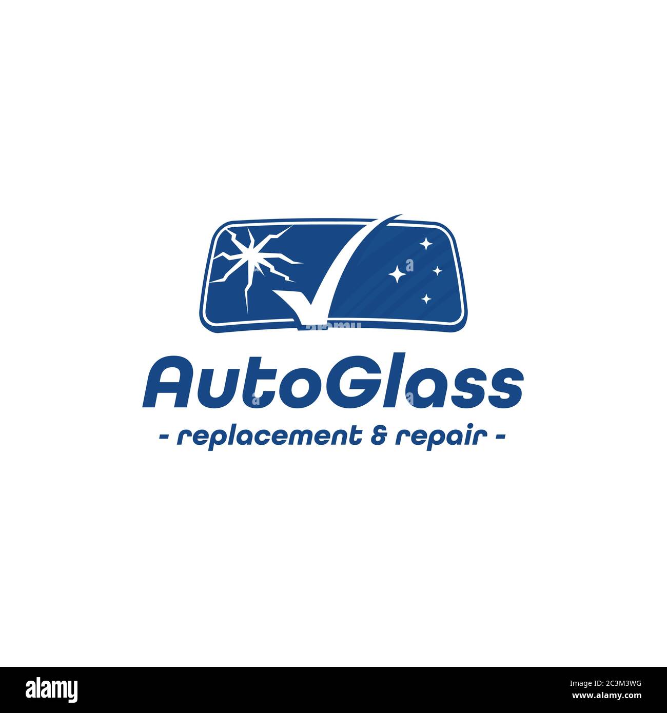Auto Glass Company logo. Vector and illustration Stock Vector Image & Art -  Alamy