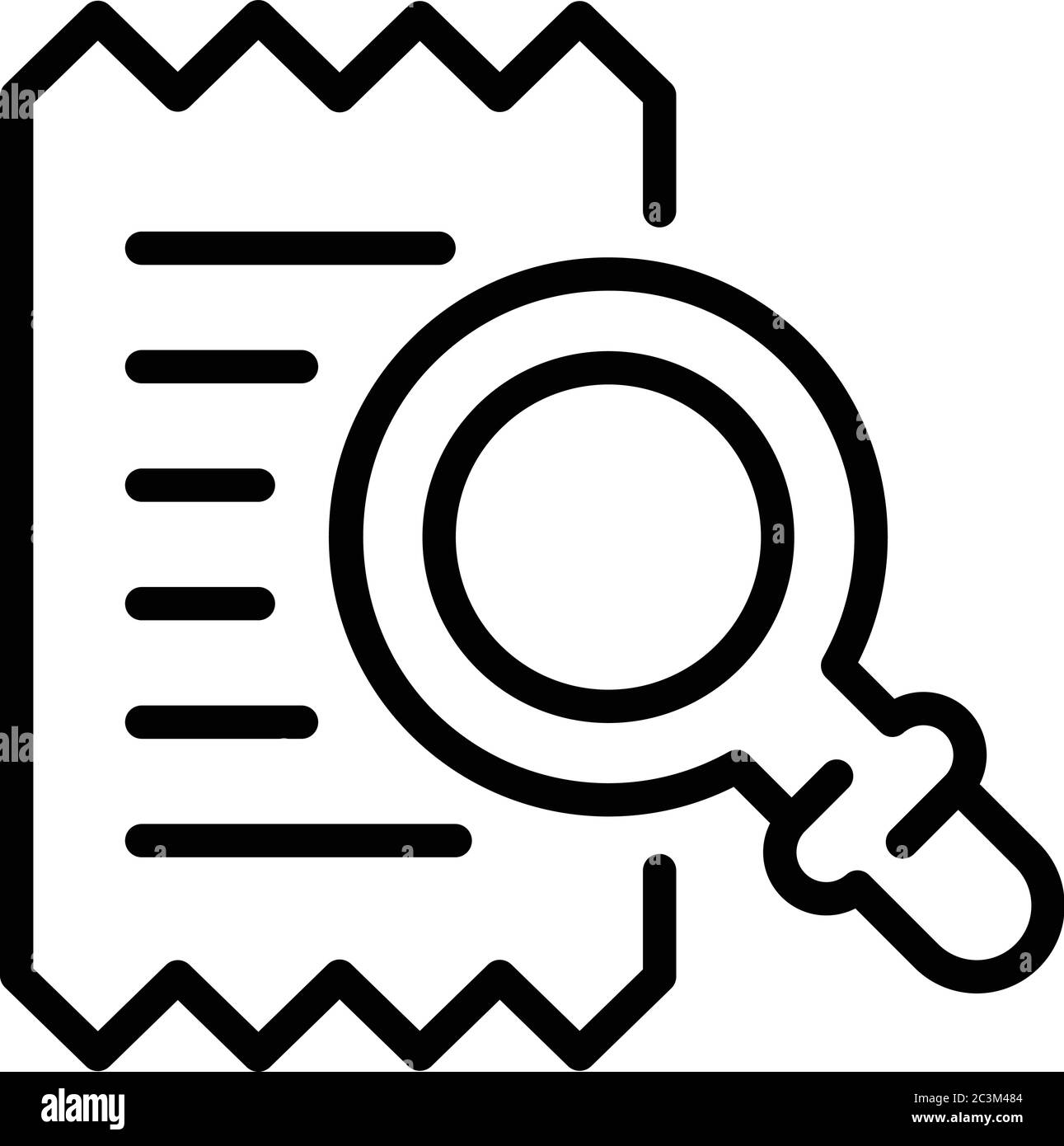 Bill ticket icon, outline style Stock Vector