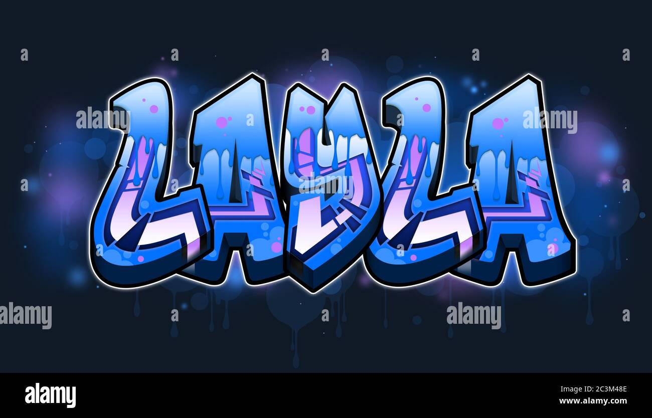 Bubble Letters Graffiti Names