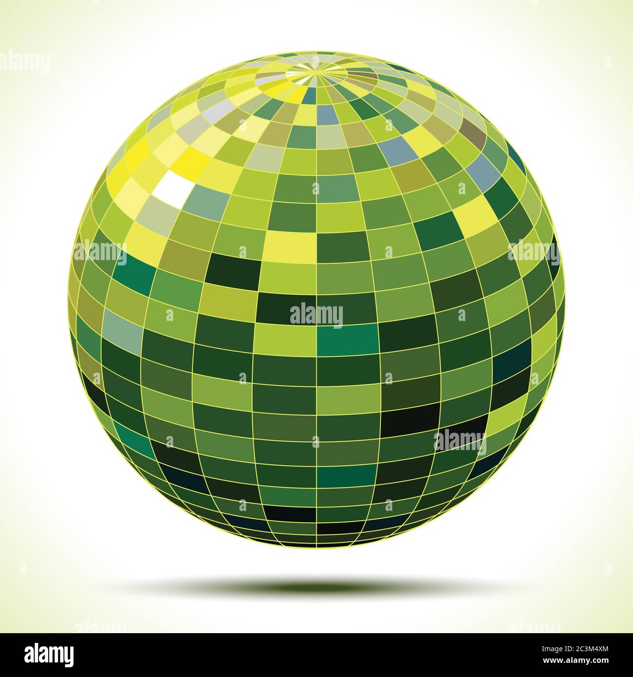 abstract 3d green sphere, vector illustration Stock Vector