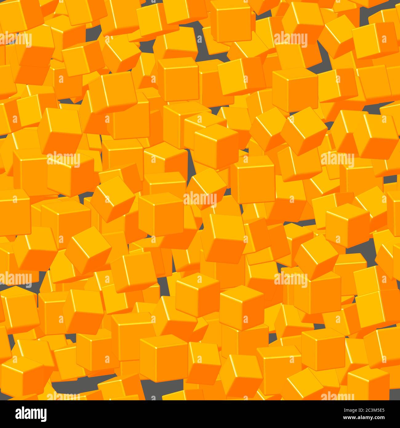 Gold Cubes Seamless Pattern on Black Stock Vector