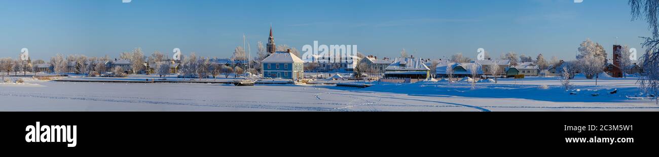 Seaside town of Raahe and its old buildings and museum Stock Photo