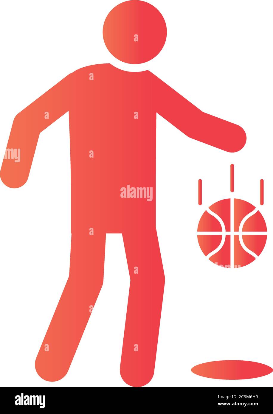basketball game, player bouncing ball recreation sport gradient style