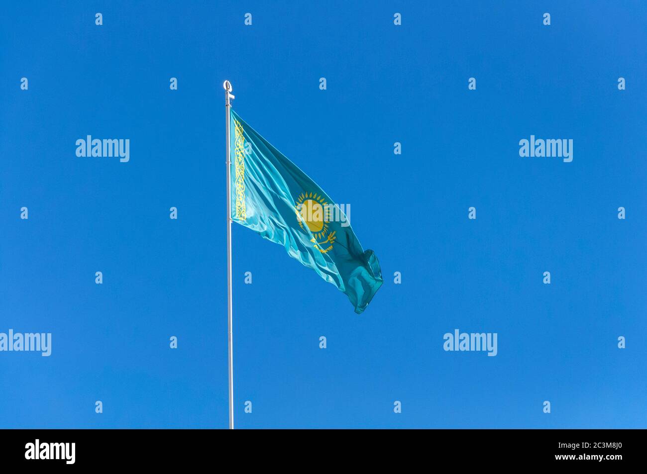 Kazakhstan flags waving Stock Photo by ©borjomi88 118197558
