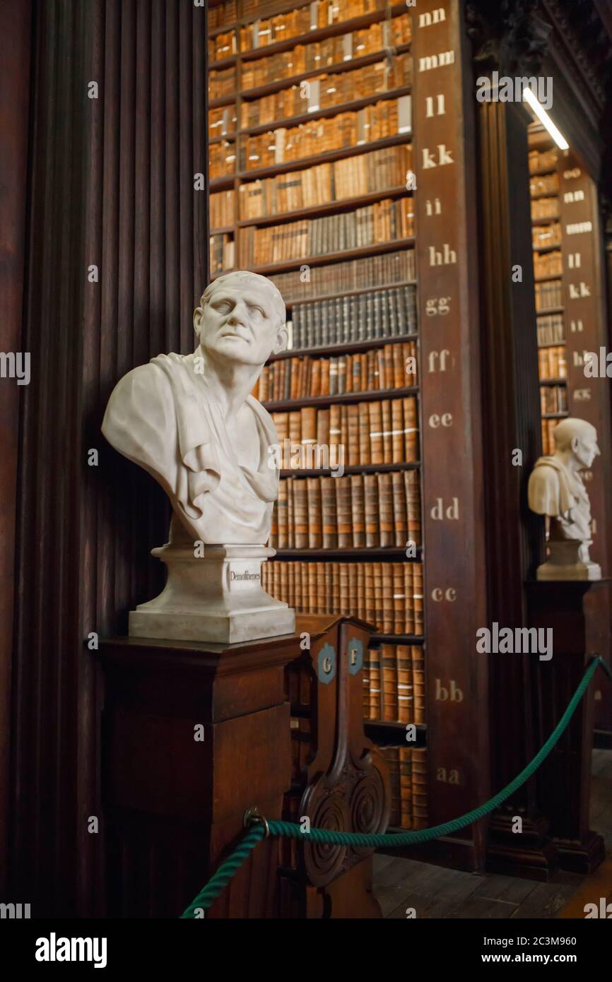 Dublin, Ireland June 24, 2019 The Long Room interior Of The Old Library At Trinity College