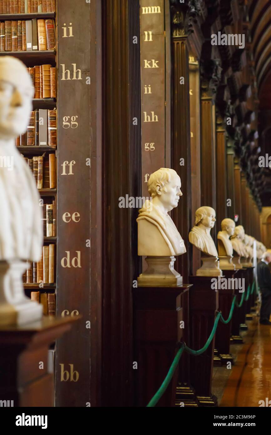 Dublin, Ireland June 24, 2019 The Long Room interior Of The Old Library At Trinity College