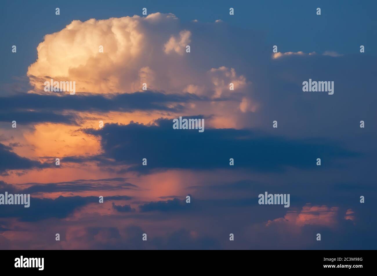 Low angle shot of the breathtaking clouds in the blue sky Stock Photo ...