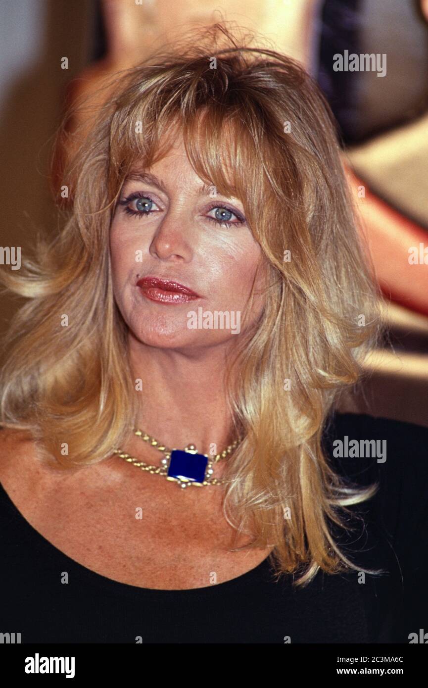November 20, 1992, Hamburg, US actress Goldie Hawn during a photocall - promotion for the film 'Death is good for her' at the Hotel Atlantic Kempinski. | usage worldwide Stock Photo