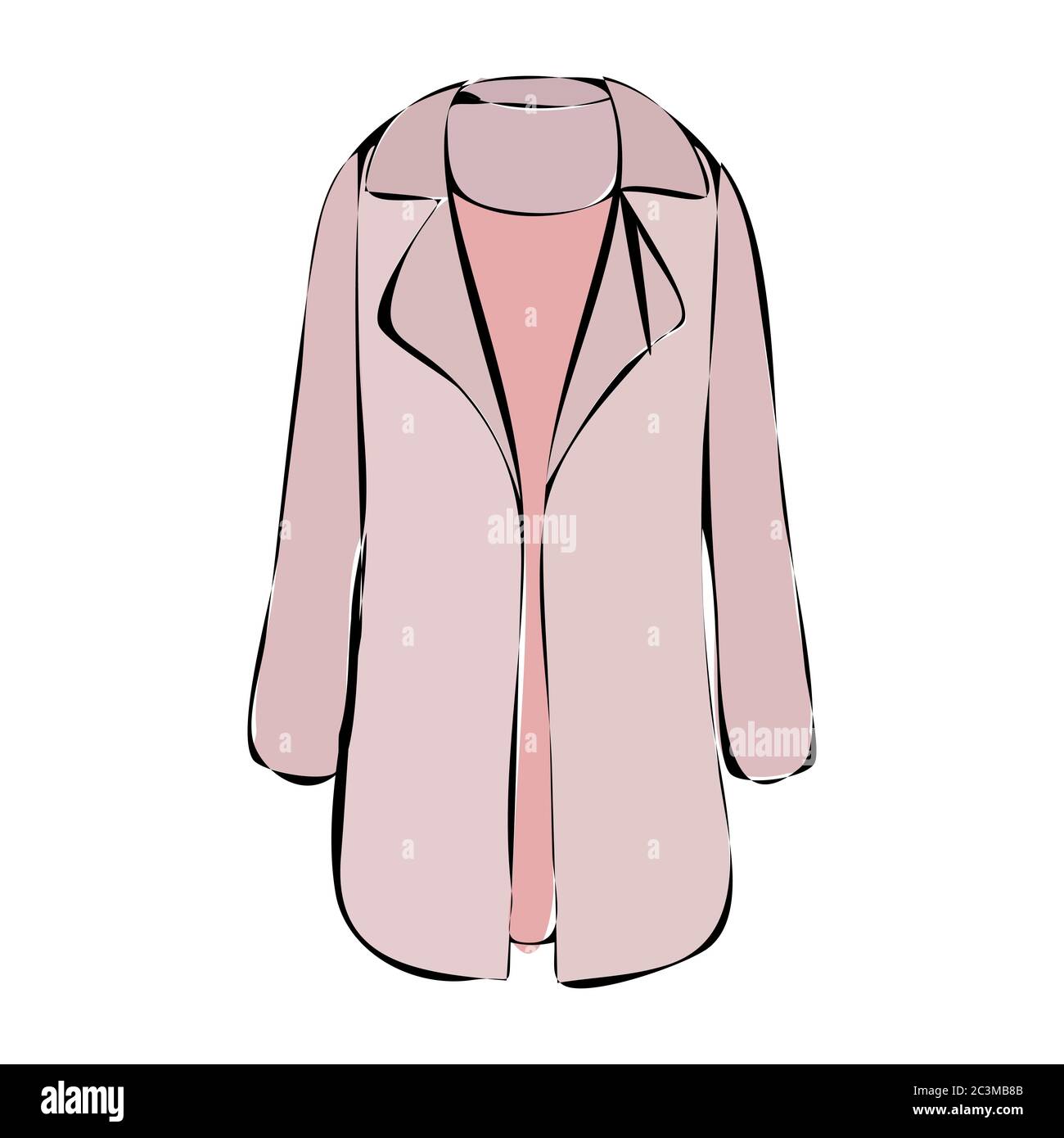 Coat technical sketch hi-res stock photography and images - Alamy